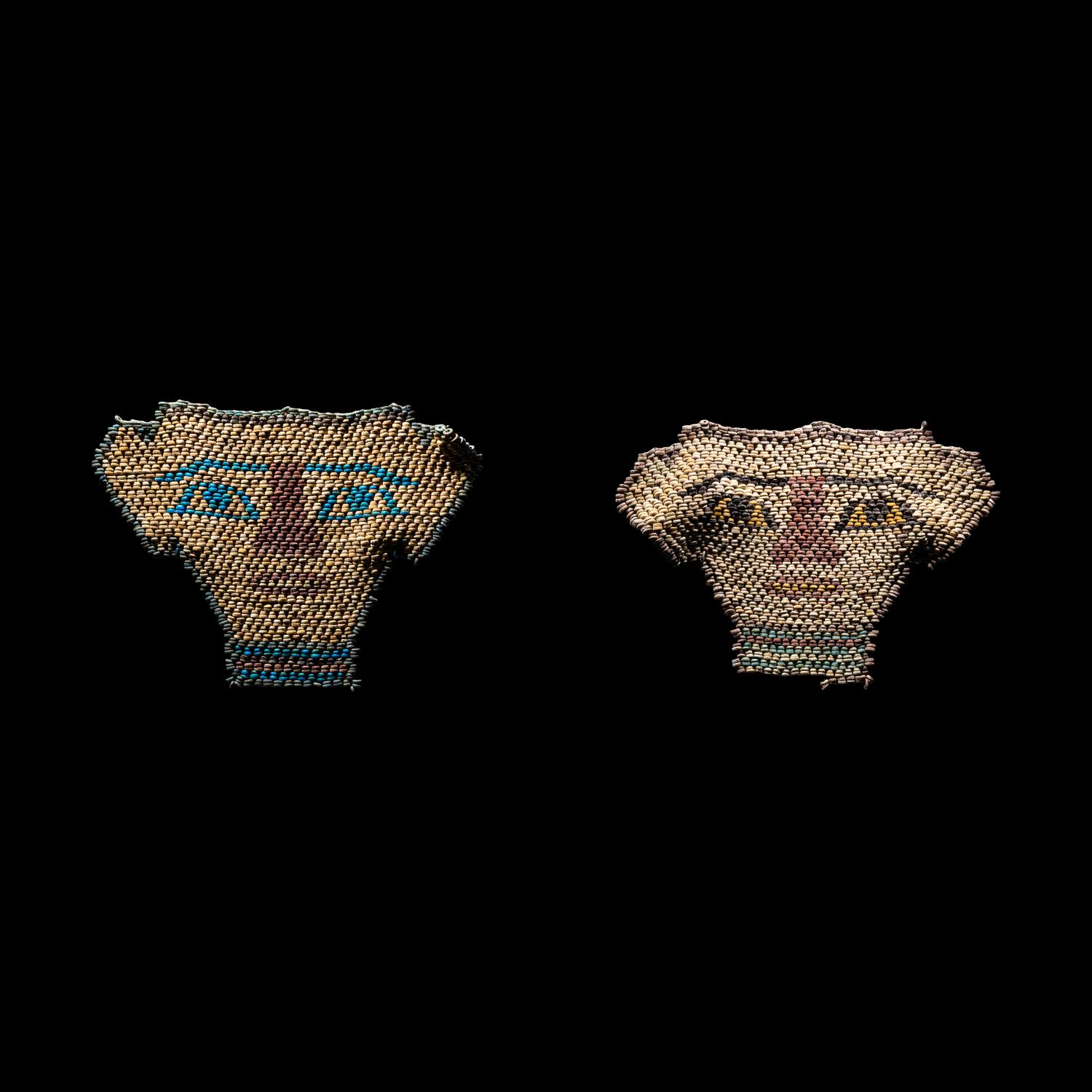 Two Egyptian Bead Masks