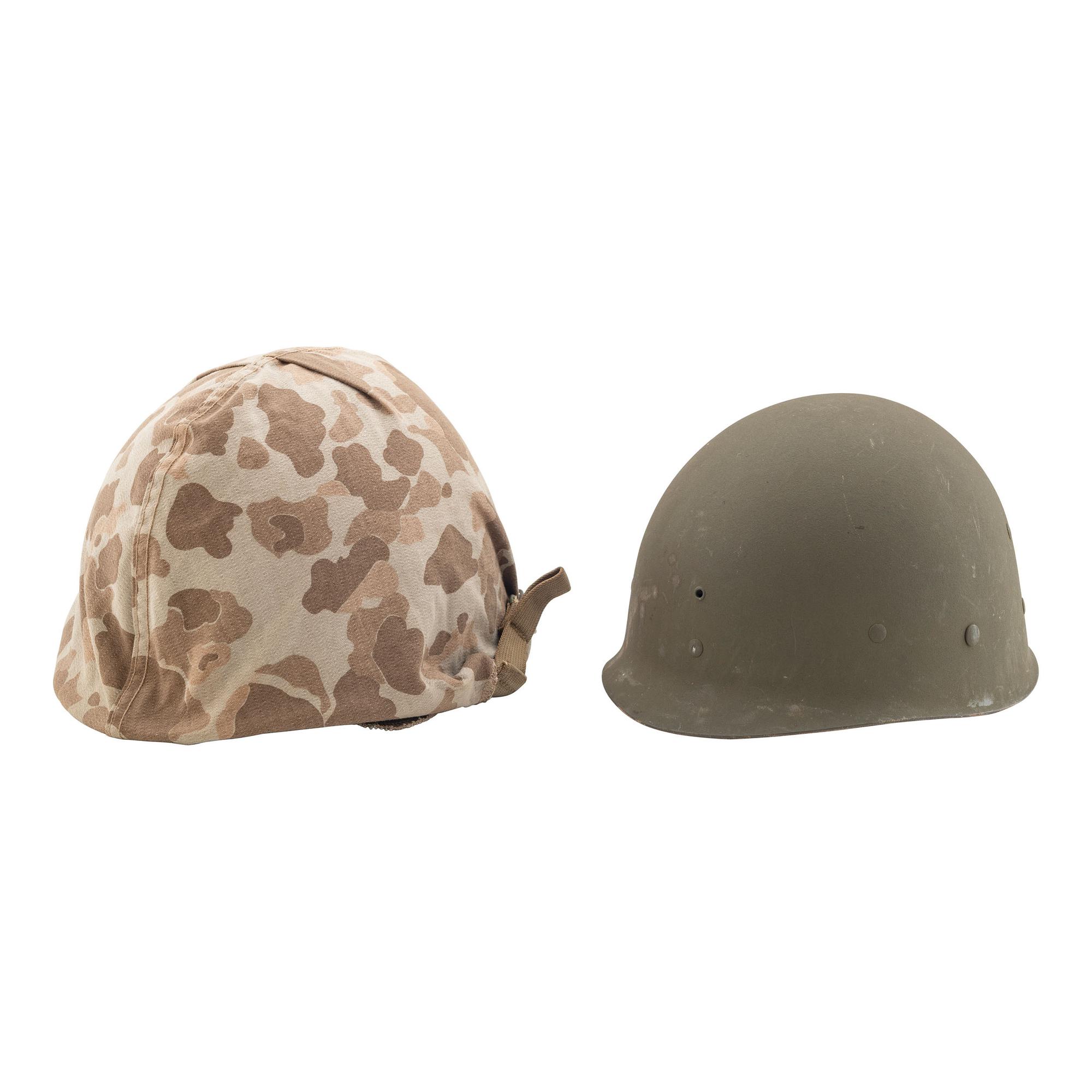 WWII US M1 Helmet with Marine Corps Cover