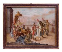 A Continental Reverse Painting on Glass