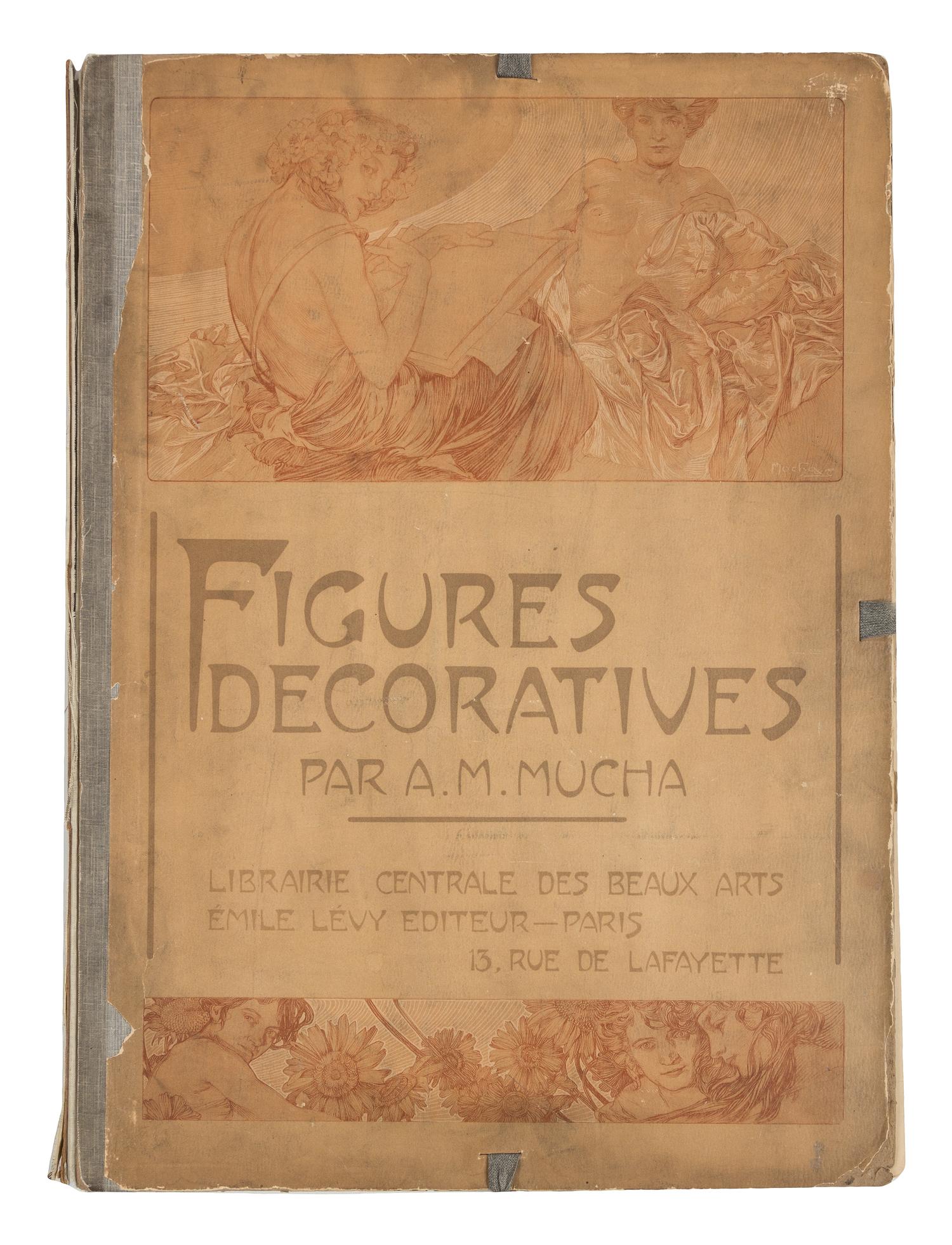 MUCHA, Alphonse (1860-1939). Figures Décoratives. Paris: Librairie Centrale des Beaux-Arts, [n.d.]. COMPLETE SET OF 40 LITHOGRAPHS.