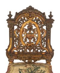 A Fine Louis XIV Tapestry-Upholstered Giltwood Side Chair from the Tuileries Palace