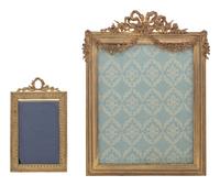 Two French Gilt Bronze Frames