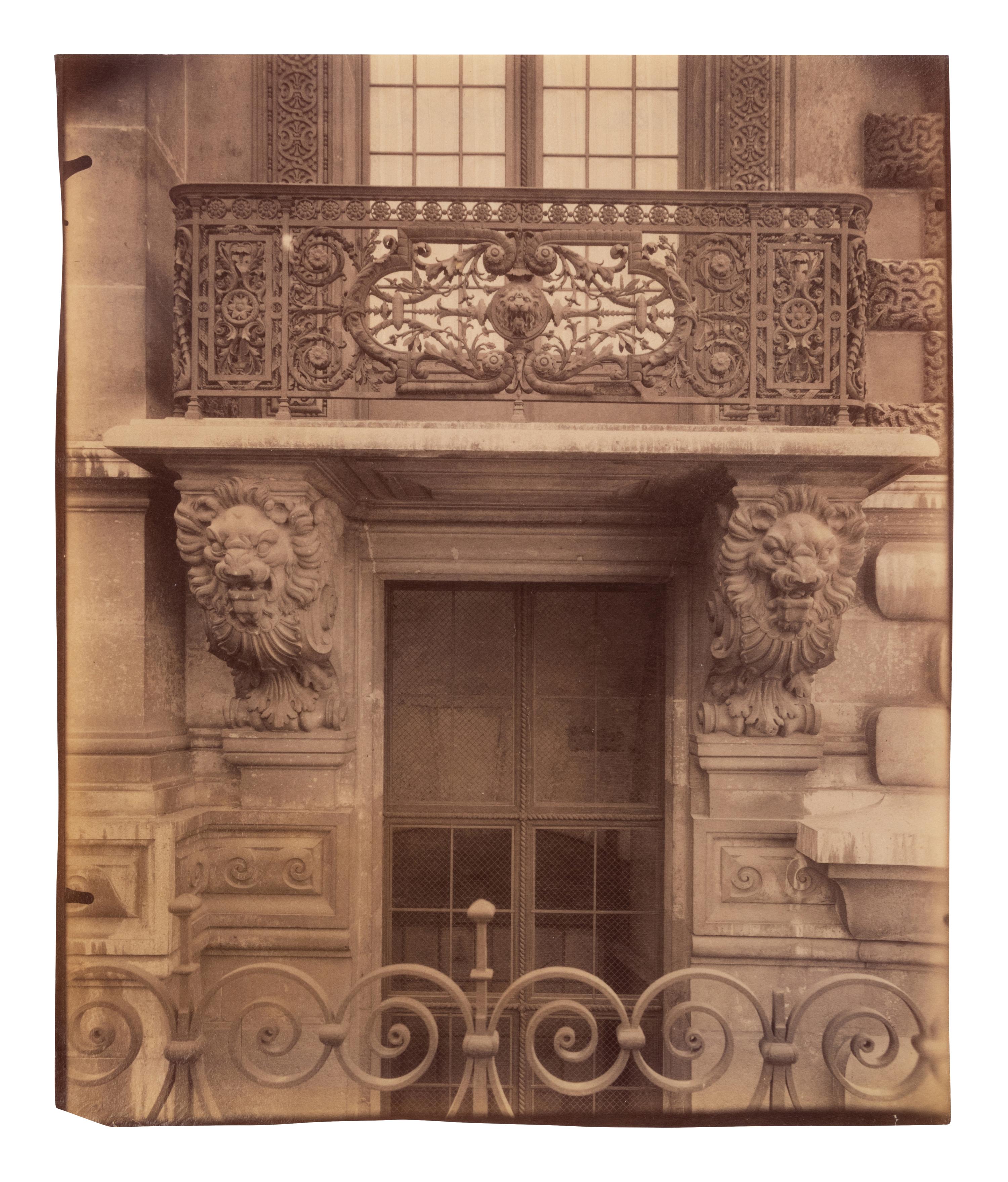 A pair of photographs ( Balcon, Louvre; Ancien Monastère des Bénédictins anglais, 269 rue Saint-Jacques )