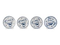 A Set of Four Continental Porcelain Saucers