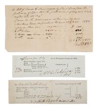[ENSLAVEMENT & ABOLITION]. A group of 3 Virginia documents listing property including enslaved persons. Ca 1815-1854.