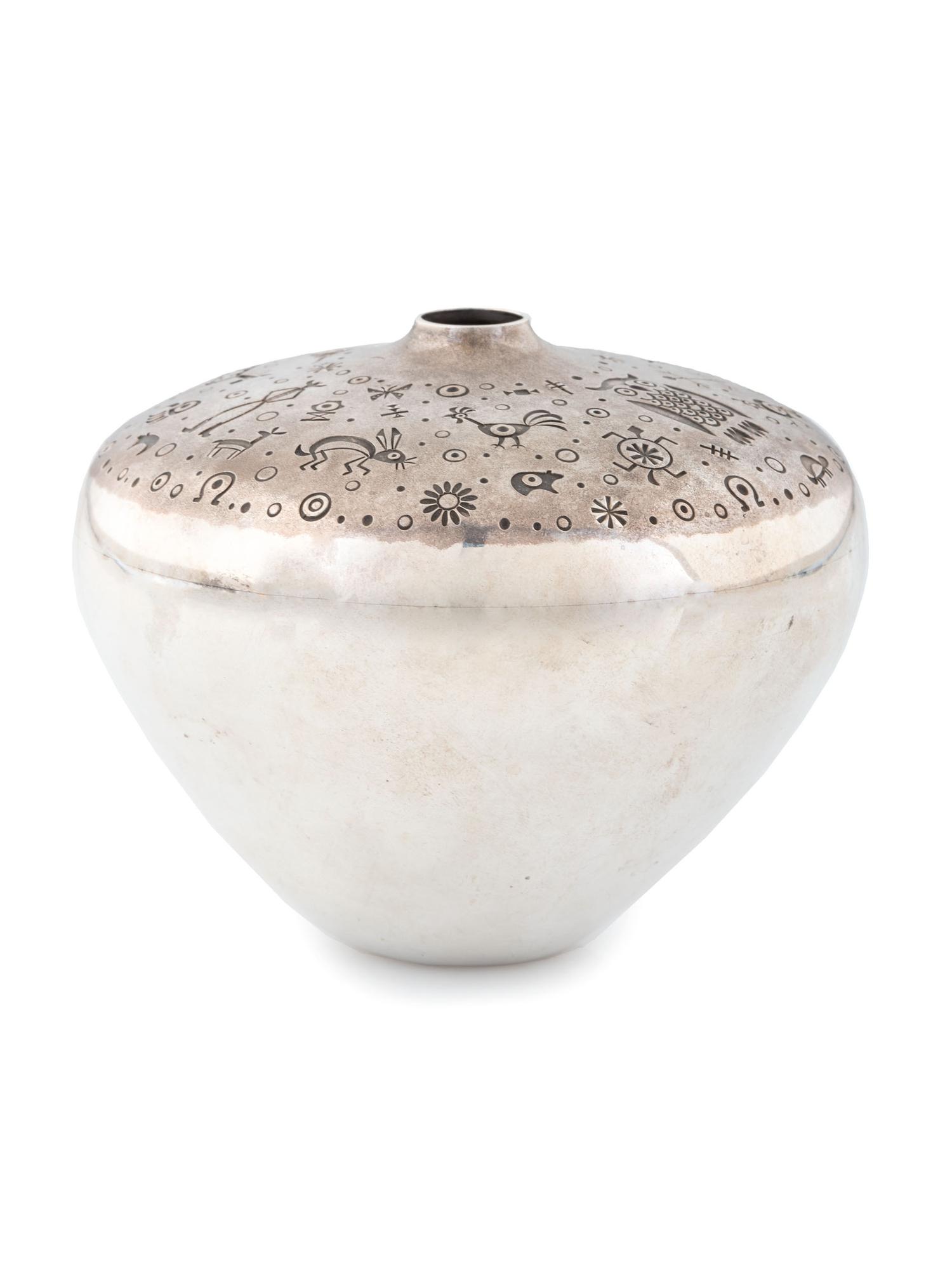 Silver Figural Seed Jar