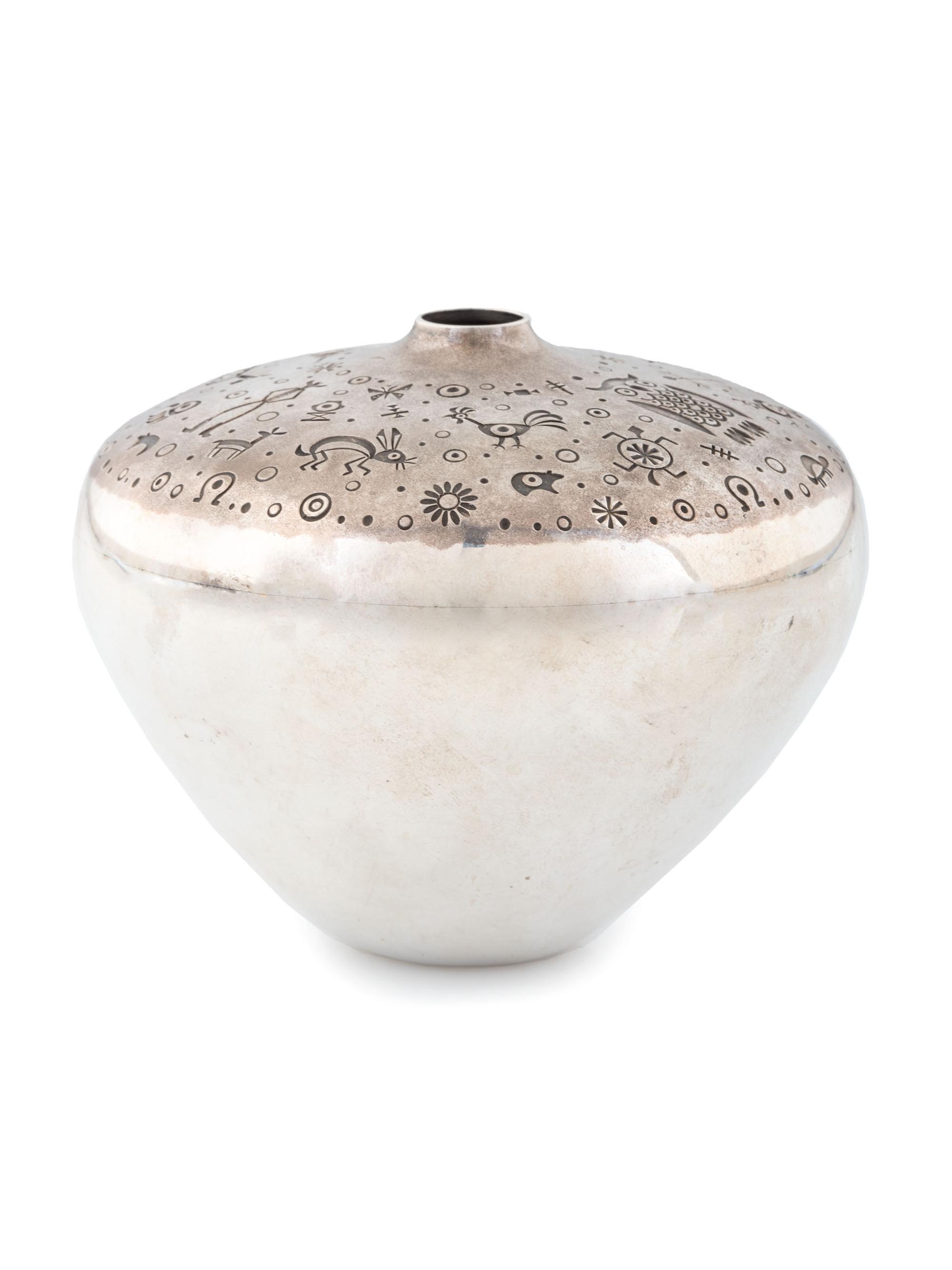 Silver Figural Seed Jar