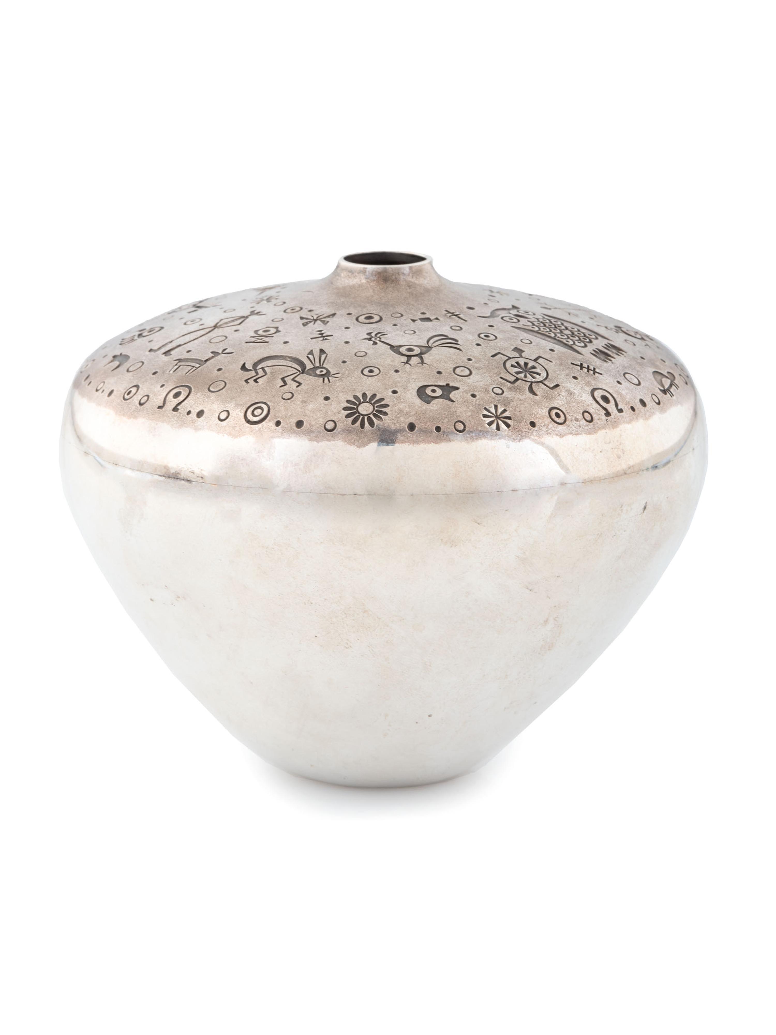 Silver Figural Seed Jar