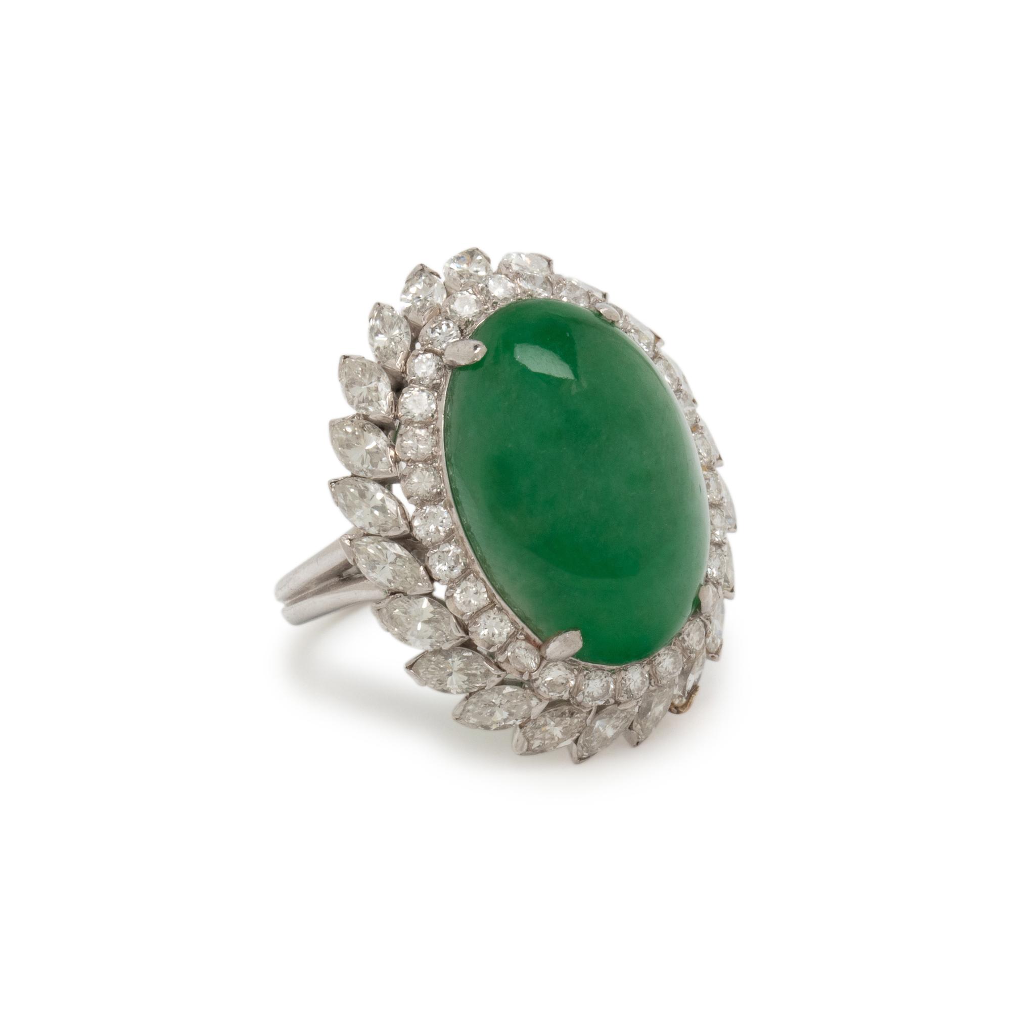 JADE AND DIAMOND RING