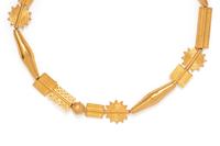YELLOW GOLD BEAD NECKLACE