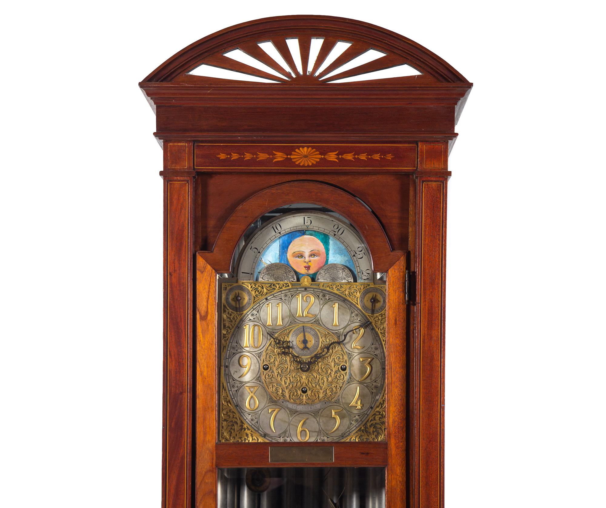 An American Mahogany Tall Case Clock