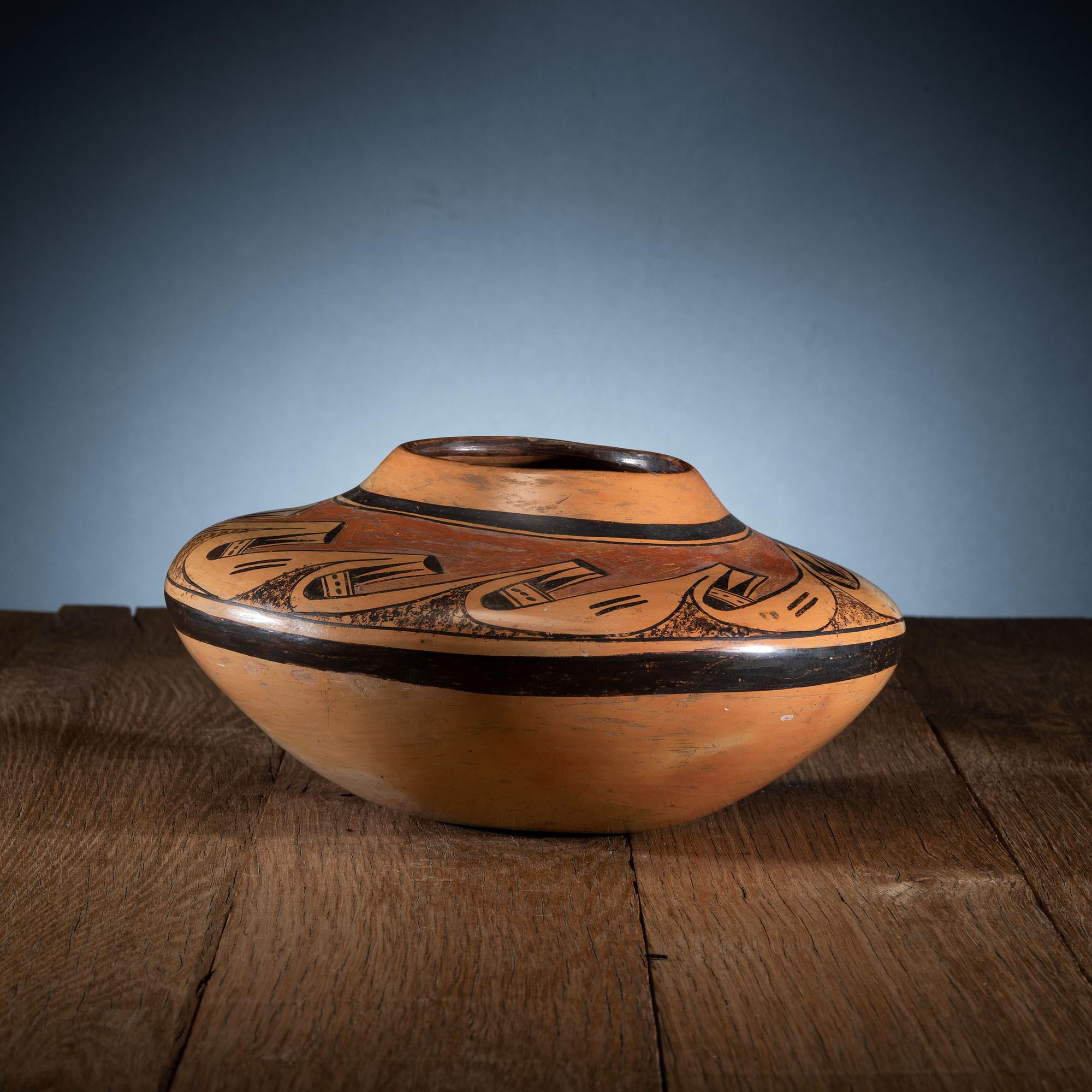 Pottery Jar, with Migration Pattern