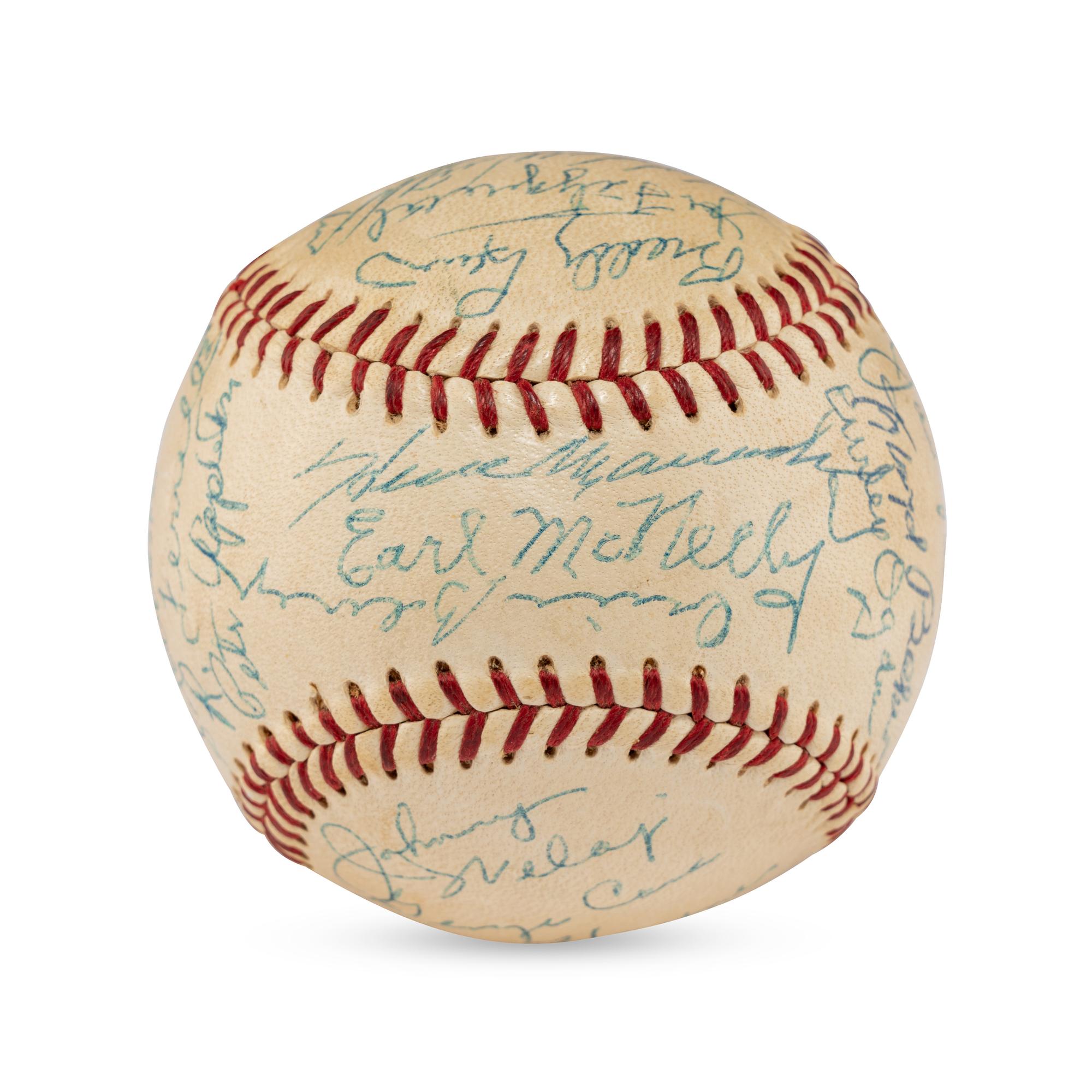 A Washington Senators Reunion Signed Autograph Baseball Including Dizzy Dean, Joe Cronin and Goose Goblin (Beckett Authentication Services)
