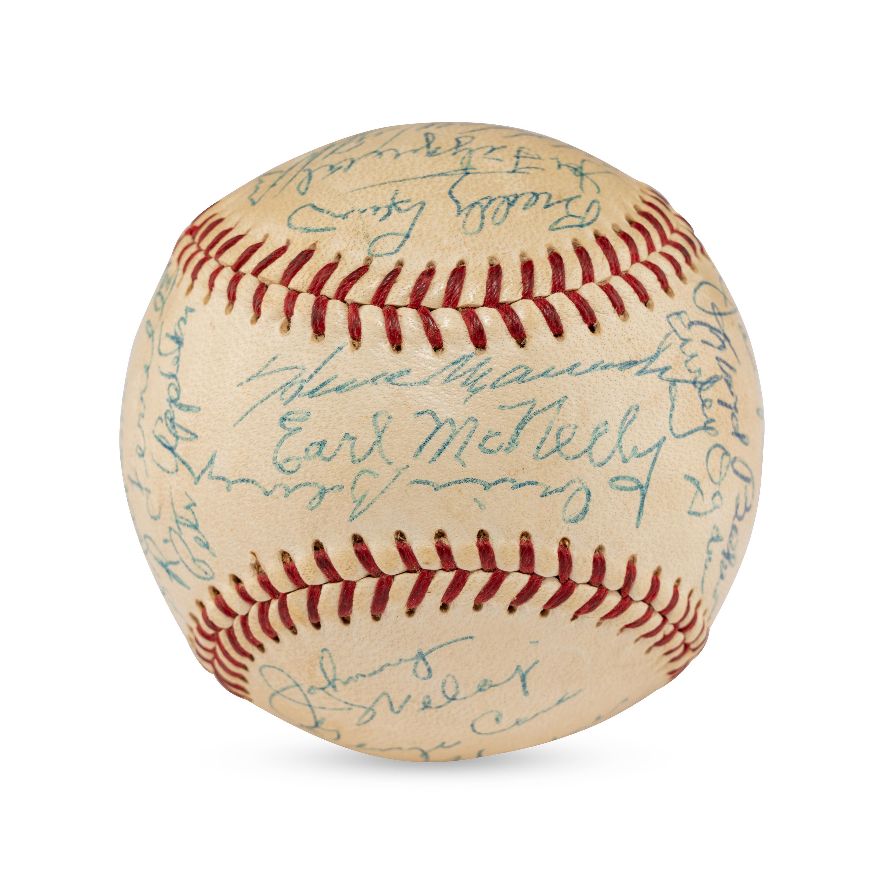 A Washington Senators Reunion Signed Autograph Baseball Including Dizzy Dean, Joe Cronin and Goose Goblin (Beckett Authentication Services)