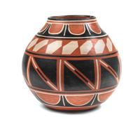 Robert Tenorio (Santo Domingo, b. 1950) Polychrome Vase Height 8 3/4 inches