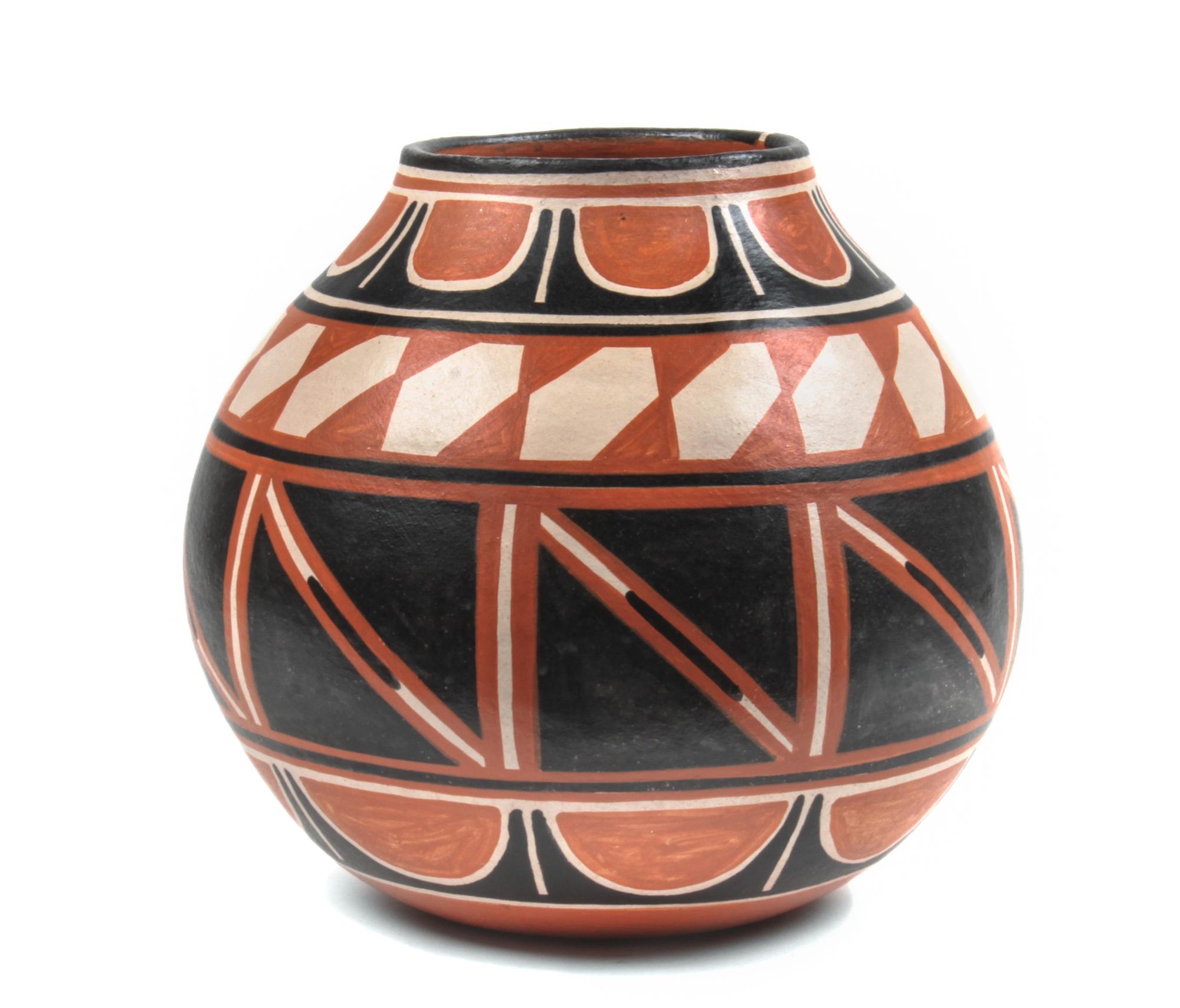 Robert Tenorio (Santo Domingo, b. 1950) Polychrome Vase Height 8 3/4 inches