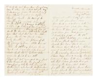 [LINCOLN ASSASSINATION] CORBETT, Thomas H. ("Boston") (ca 1832- 1888). Autograph letter, signed ("Boston Corbett") to "Brother Eddy." Washington, D.C., 13 May 1865.
