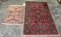Two Sarouk Mats 60 1/2 x 34 1/4 inches (of largest). — 20TH CENTURY