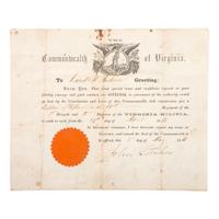 [CIVIL WAR]. SEDDON, James A. (1815-1880). Document signed ("James A. Seddon"), as Confederate States Secretary of War. Richmond, VA, 25 August 1863.
