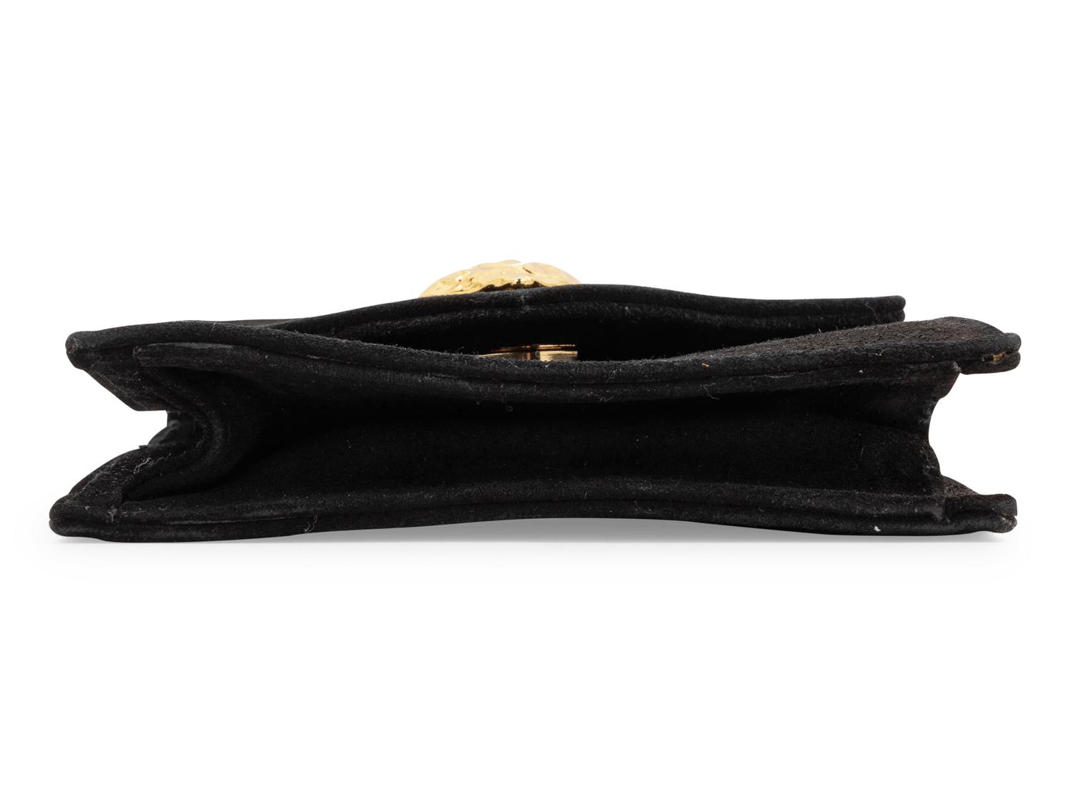 A Edouard Rambaud Black Handbag with Goldtone Handle