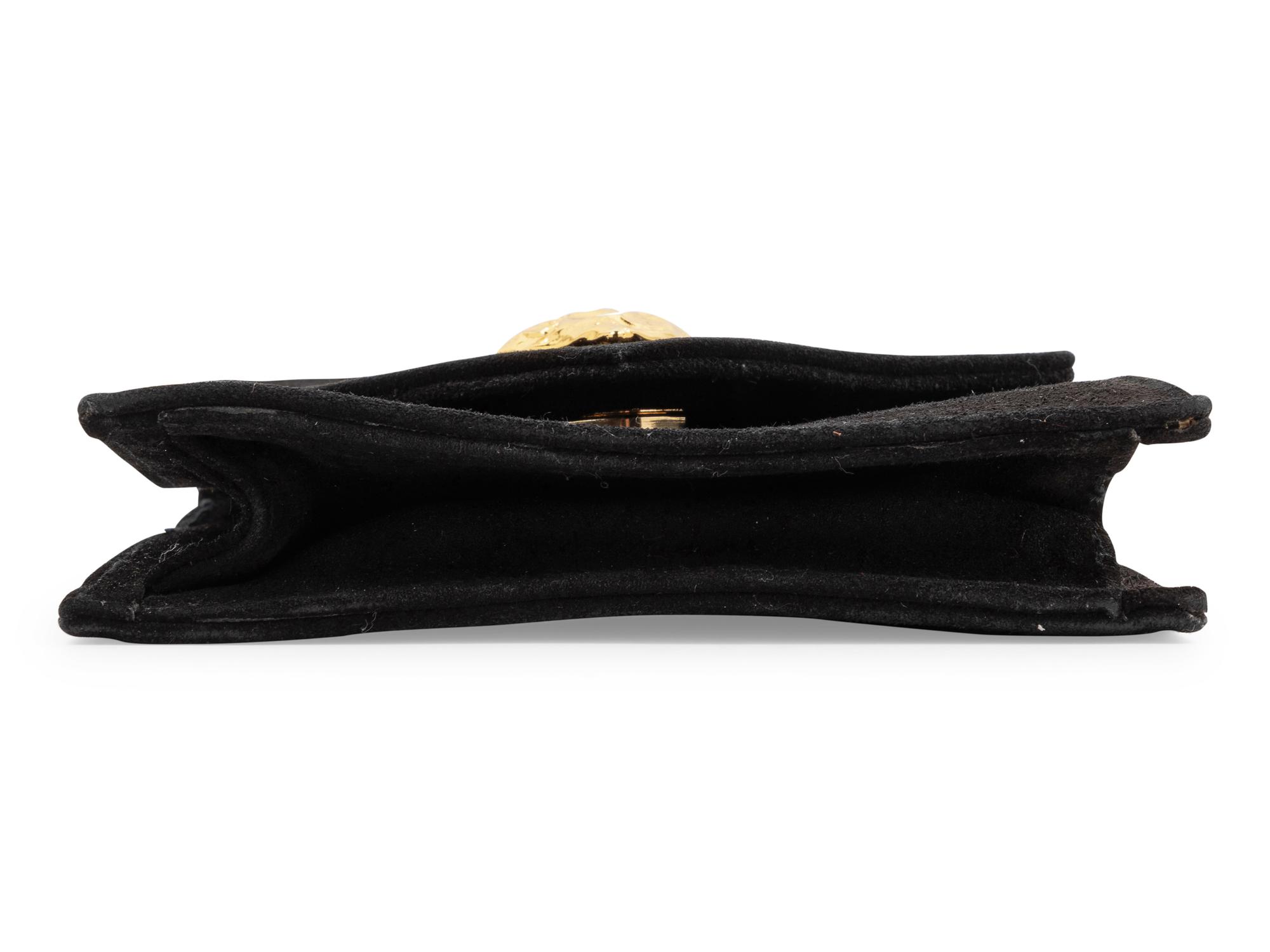 A Edouard Rambaud Black Handbag with Goldtone Handle
