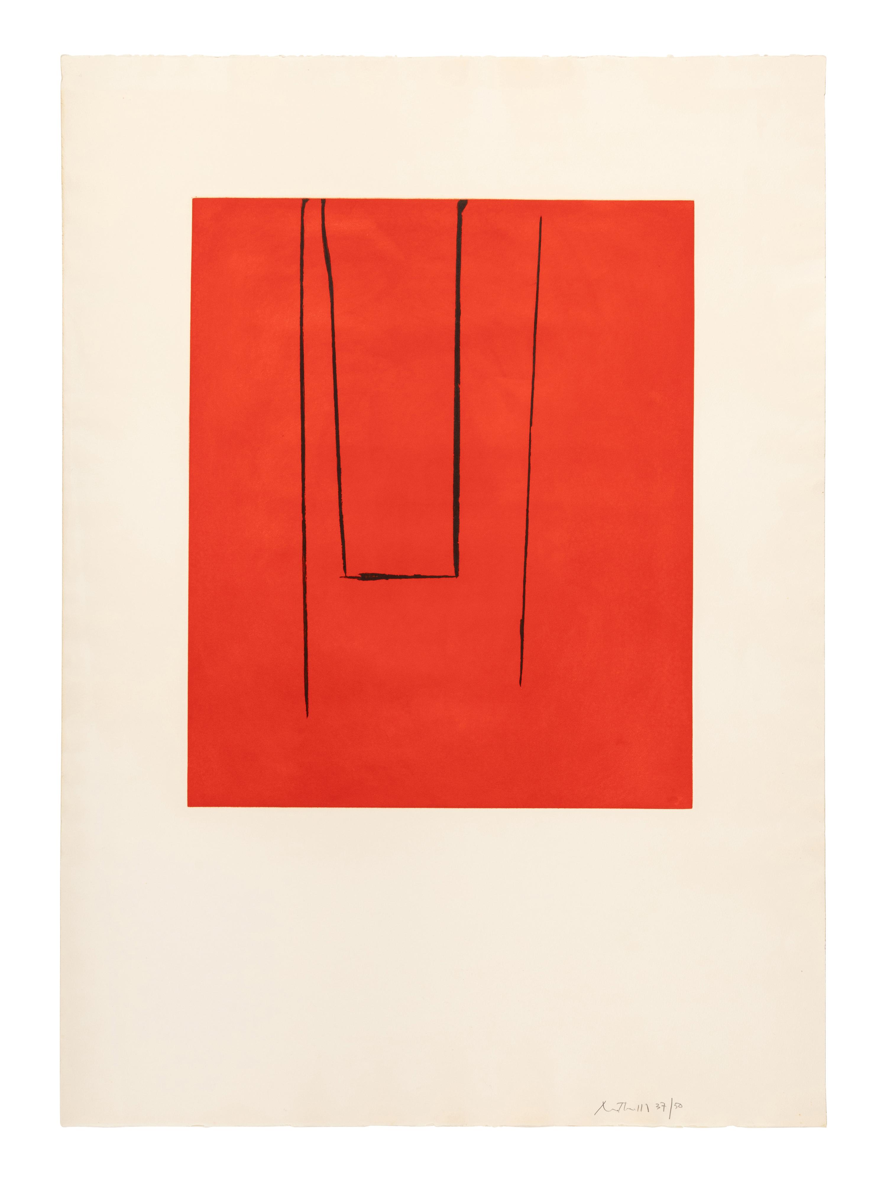 Untitled (Black on Red)