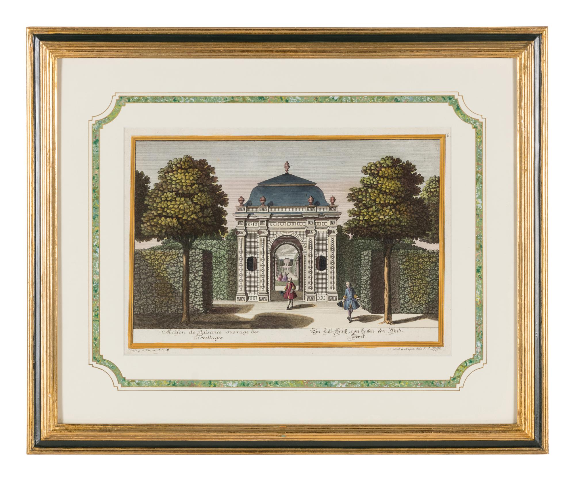 Four German Prints Depicting Gardens — 18TH/19TH CENTURY