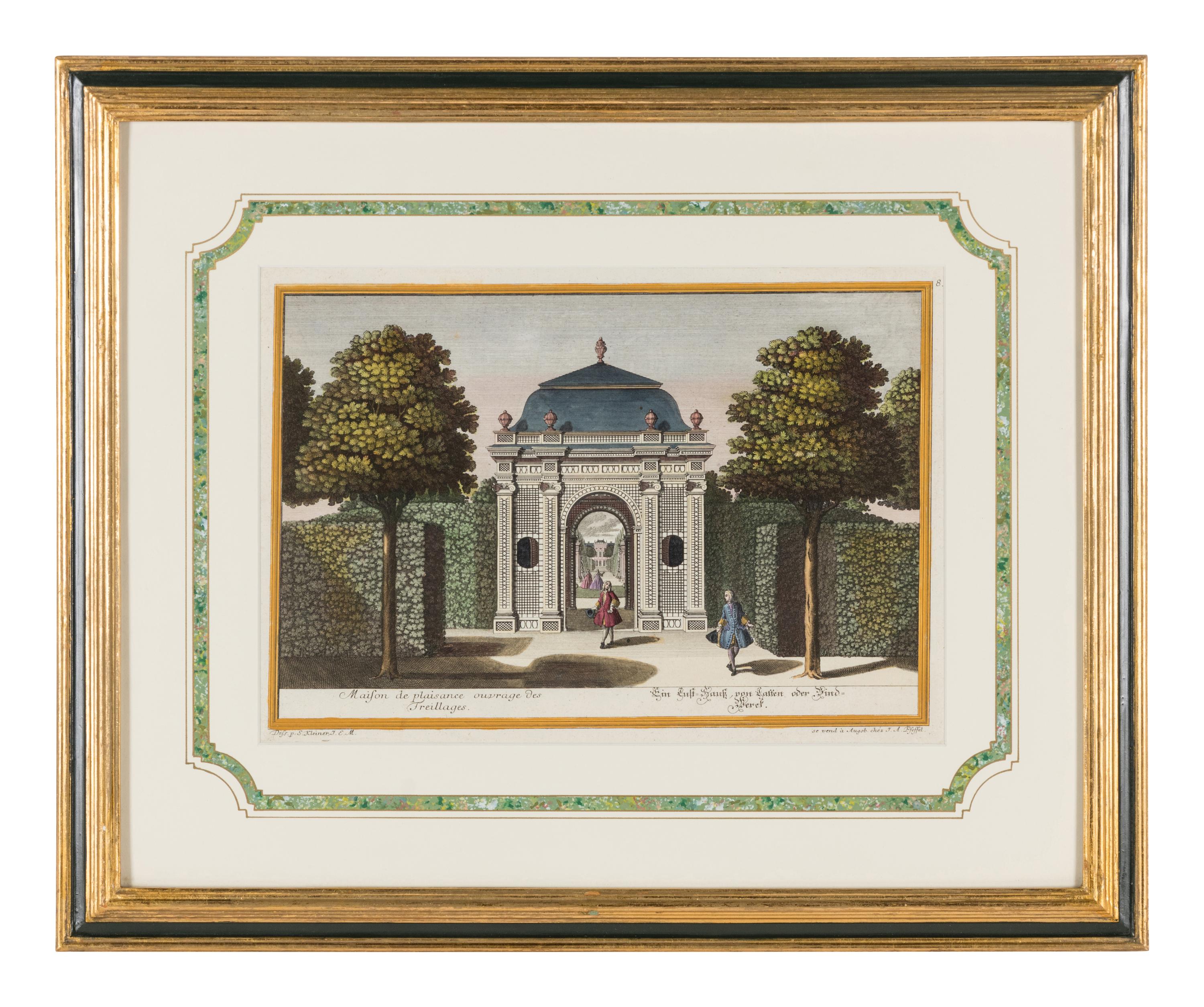Four German Prints Depicting Gardens — 18TH/19TH CENTURY
