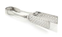 An American Silver Asparagus Tongs, Ball, Tompkins & Black, New York, NY, First Half 19th Century, the pierced tongs with a Fiddle and
