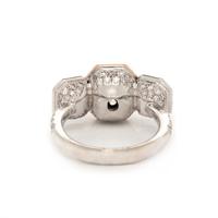 LIGHT BROWN-PINK DIAMOND AND DIAMOND RING