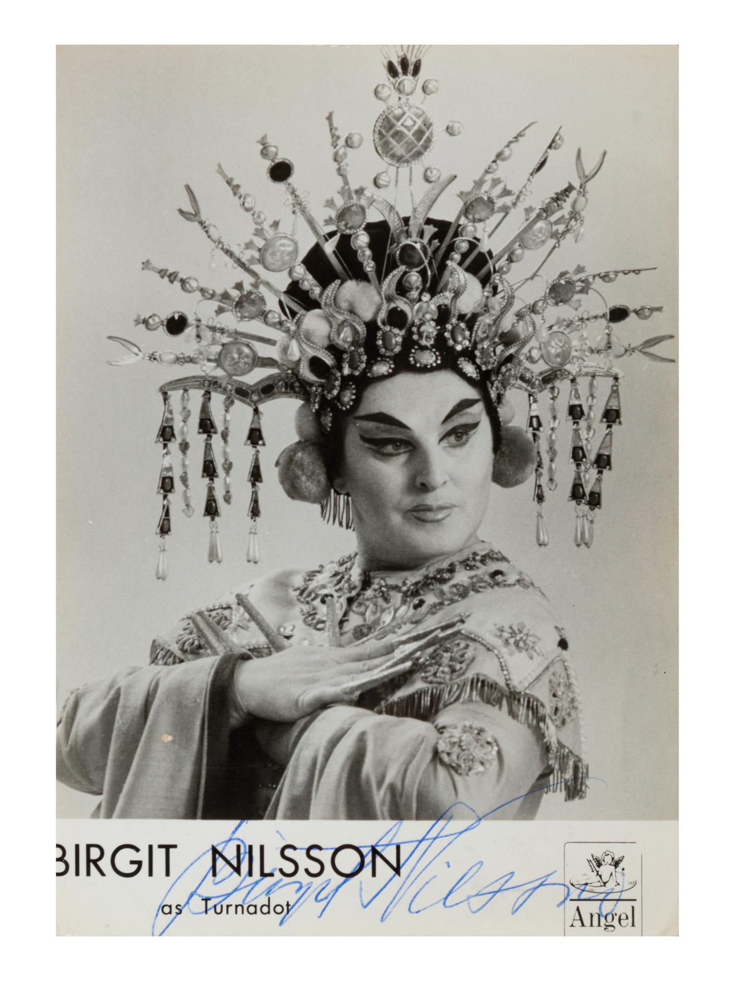 [20TH-CENTURY OPERA SINGERS]. A group of 6 signed photographs or photographic postcards of opera singers from the 1950s-1960s, comprising images of: