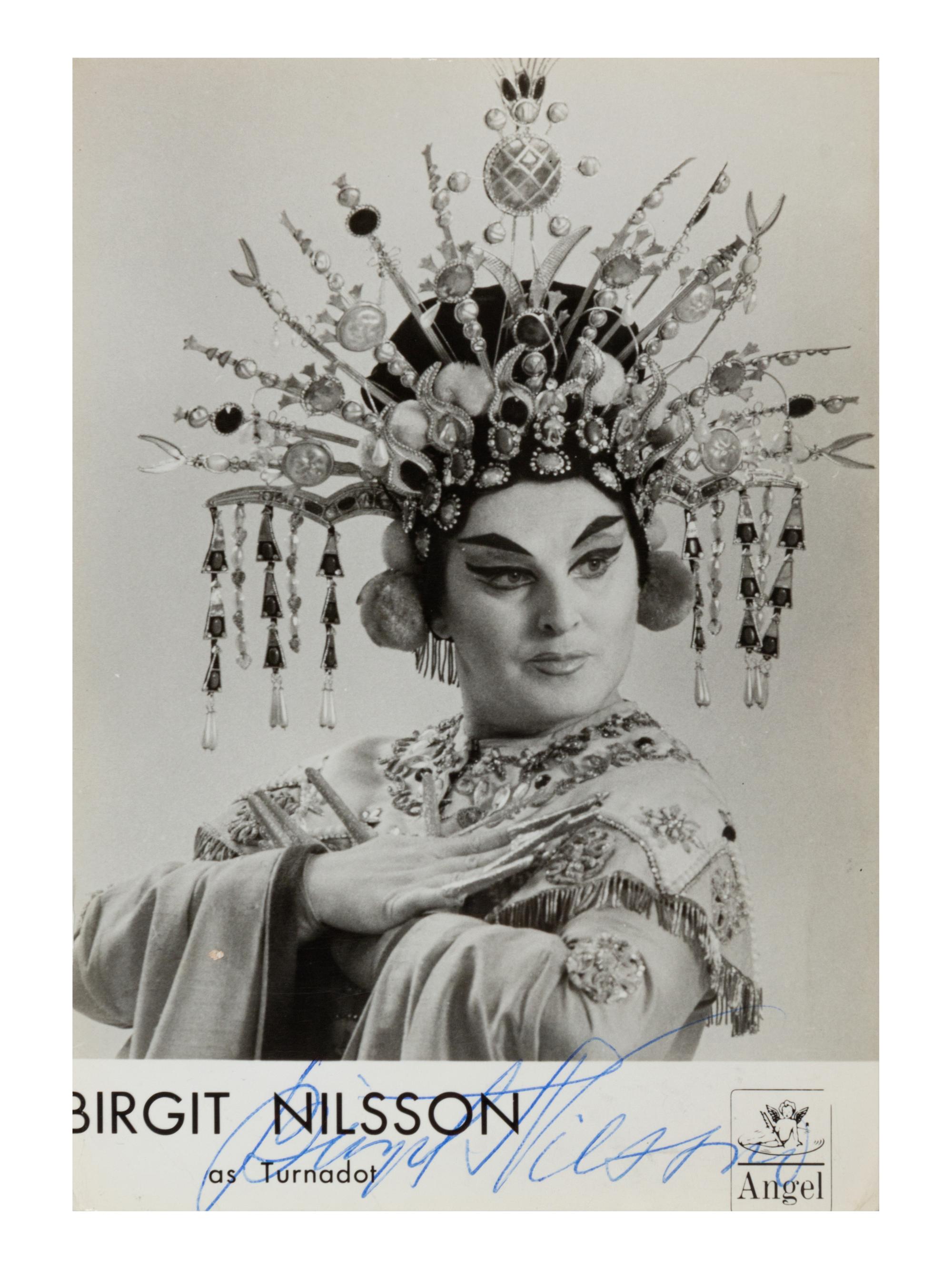 [20TH-CENTURY OPERA SINGERS]. A group of 6 signed photographs or photographic postcards of opera singers from the 1950s-1960s, comprising images of: