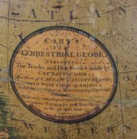 A Pair of Regency Mahogany Celestial and Terrestrial Library Globes Height 44 x diameter of globes 18 inches. — CARY'S OF LONDON