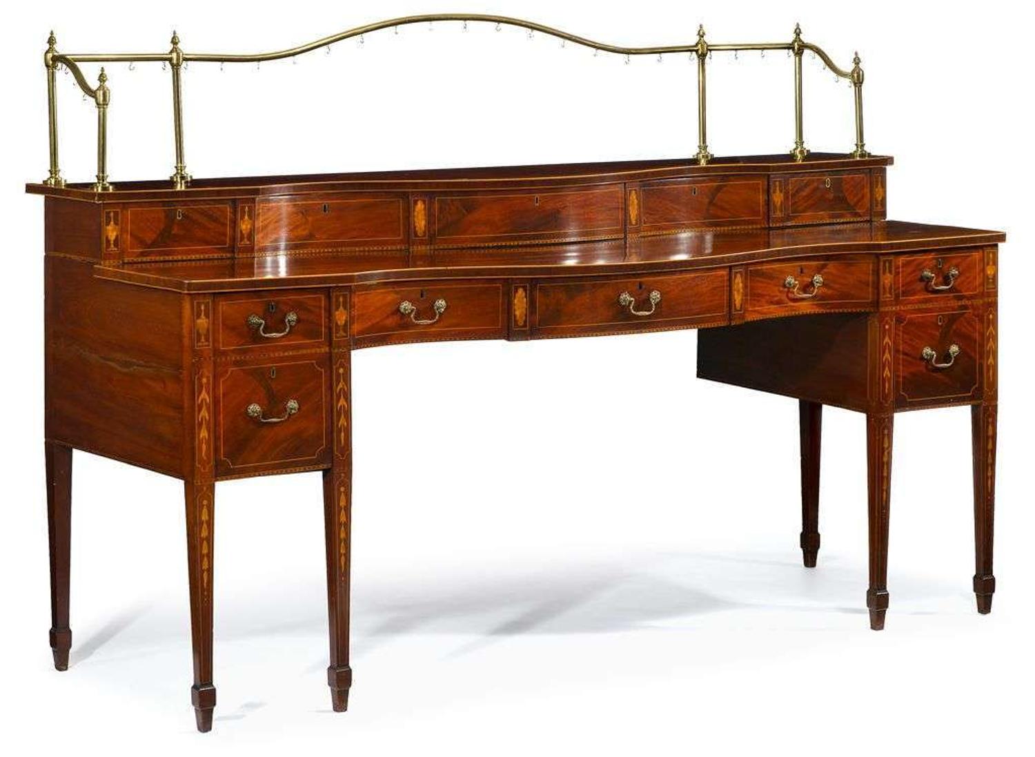 Impressive Federal mahogany inlaid sideboard circa 1790