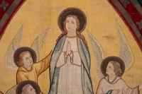 A French Metallic Thread Embroidered Banner