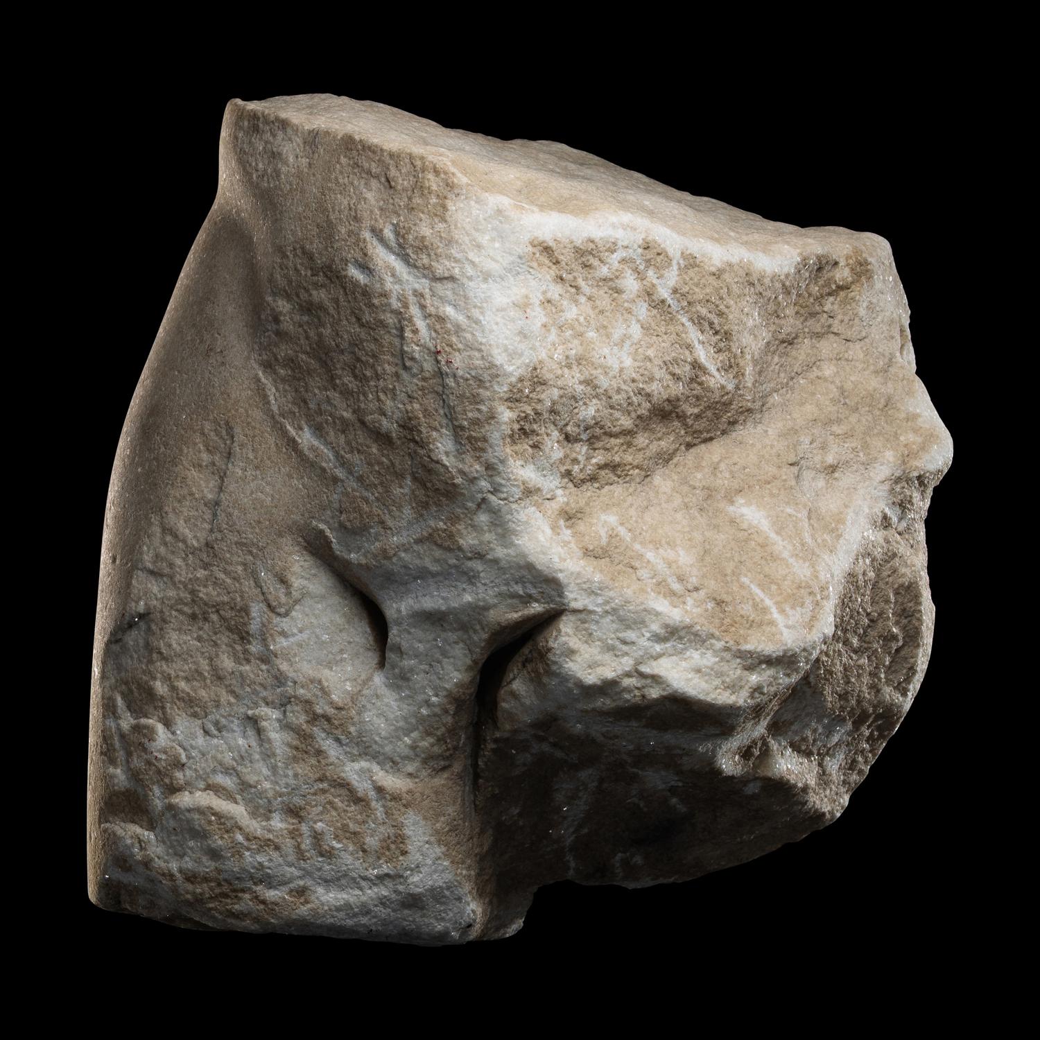 A Roman Marble Lower Torso Fragment