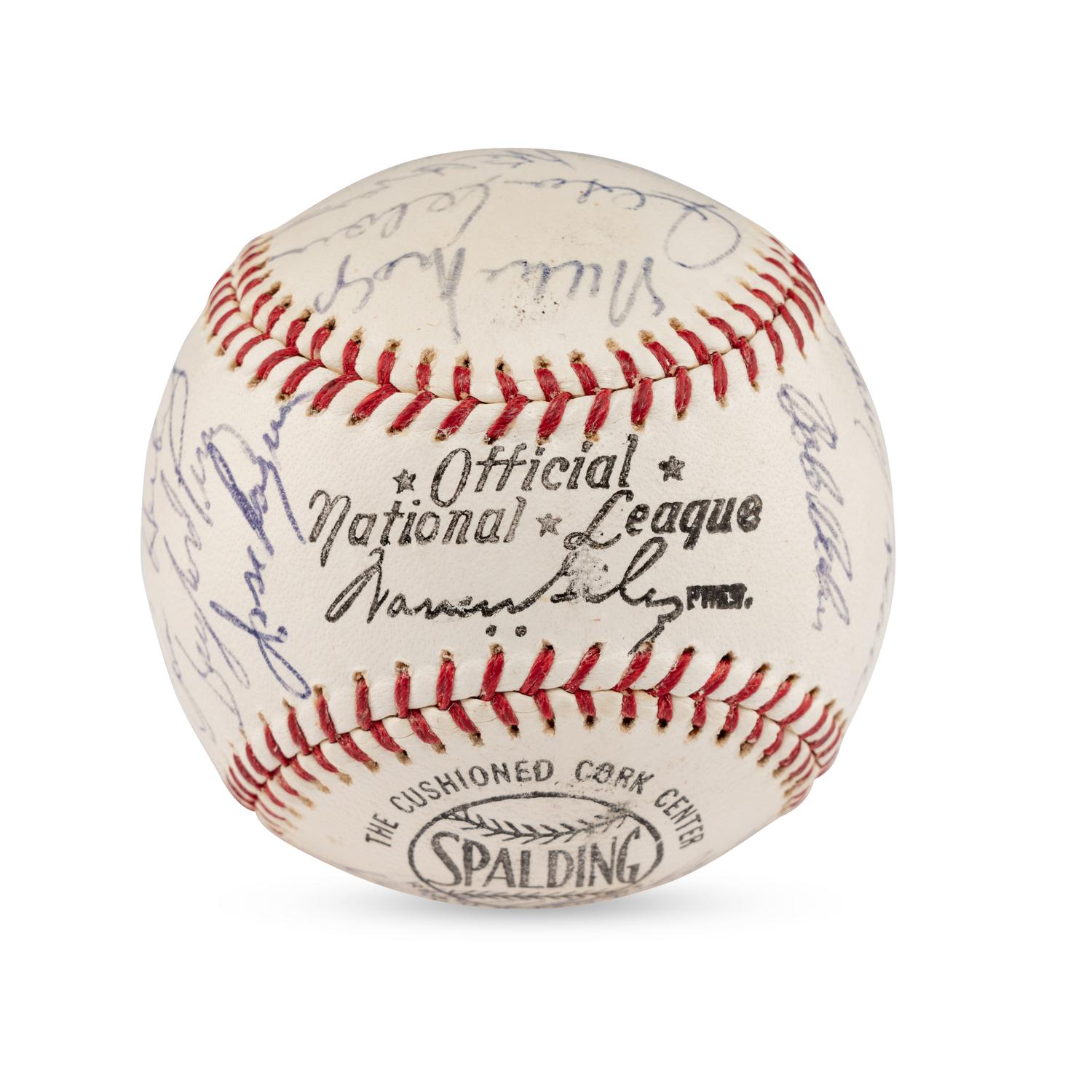 A 1964 San Francisco Giants Team Signed Autograph Baseball Featuring Willie Mays and Multiple Hall of Famers (PSA Letter of Authenticity),