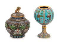 Five Chinese Cloisonné Enameled Articles