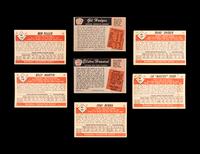 A Group of Seven 1950s Bowman Baseball Cards Including Multiple Hall of Famers