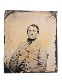 [CIVIL WAR]. Sixth plate ambrotype of John Singleton Mosby. [Virginia], ca 1865.