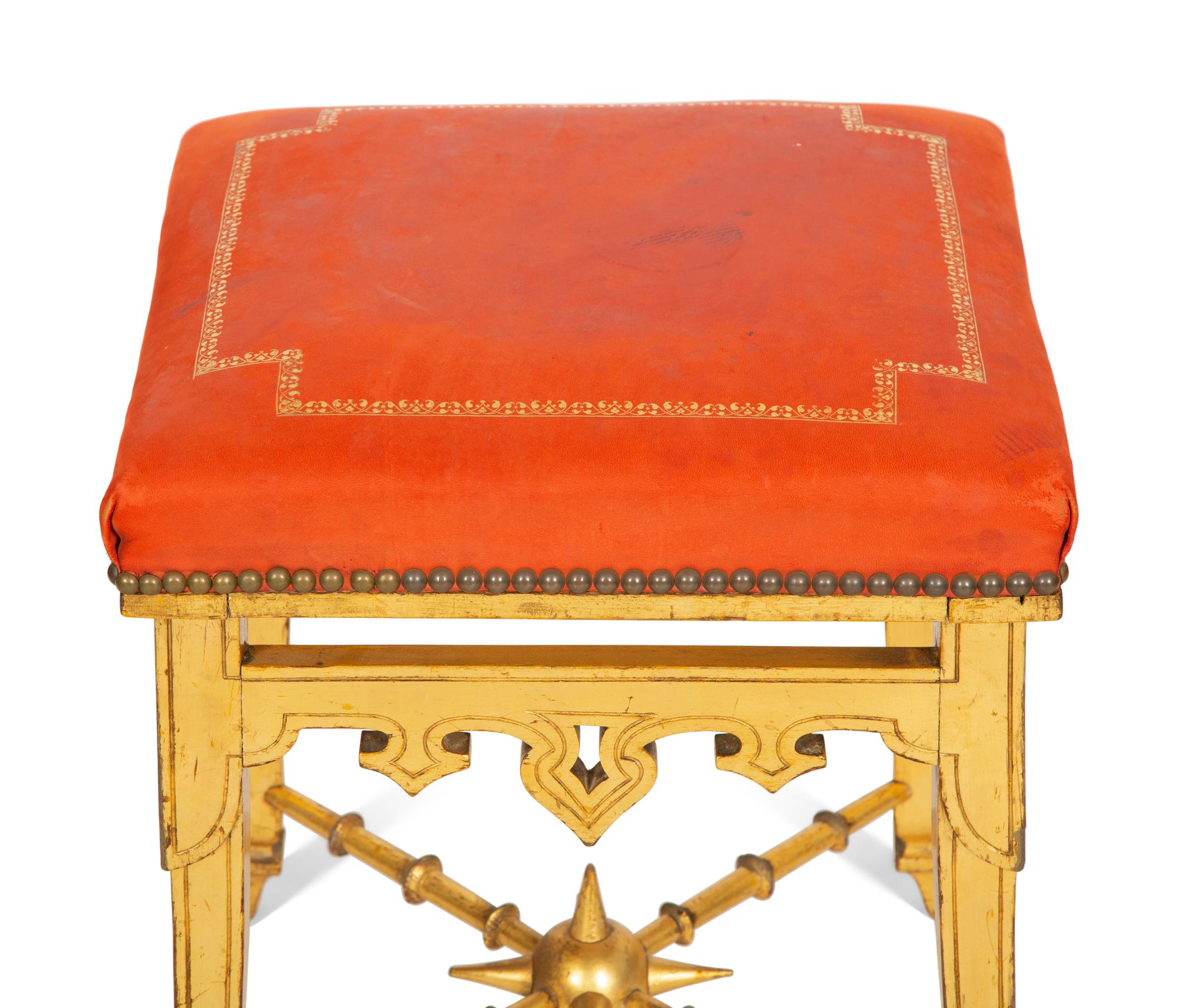 A Northern European Giltwood Stool