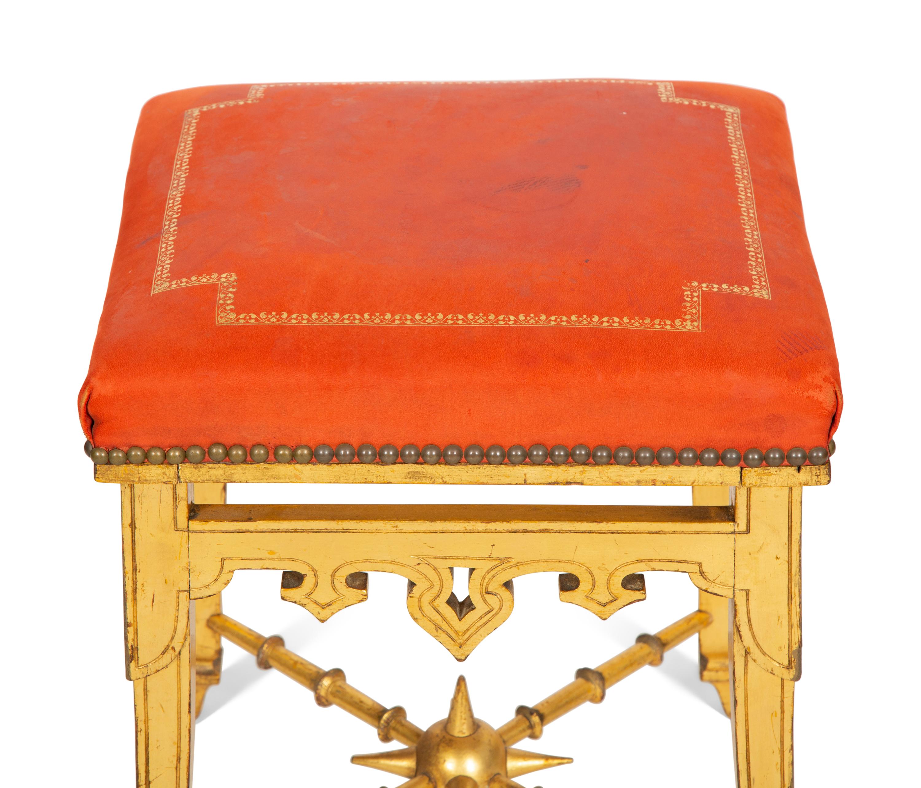 A Northern European Giltwood Stool