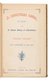 DICKENS, Charles (1812-1870). A Christmas Carol . In Prose. Being a Ghost Story of Christmas . London: [Bradbury and Evans for] Chapman & Hall, 1843.