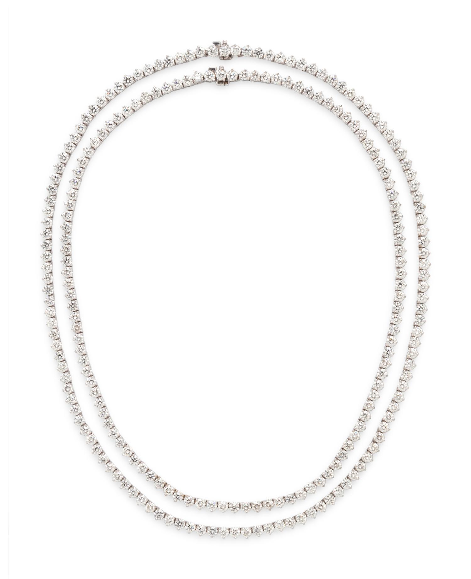 WHITE GOLD AND DIAMOND CONVERTIBLE NECKLACE