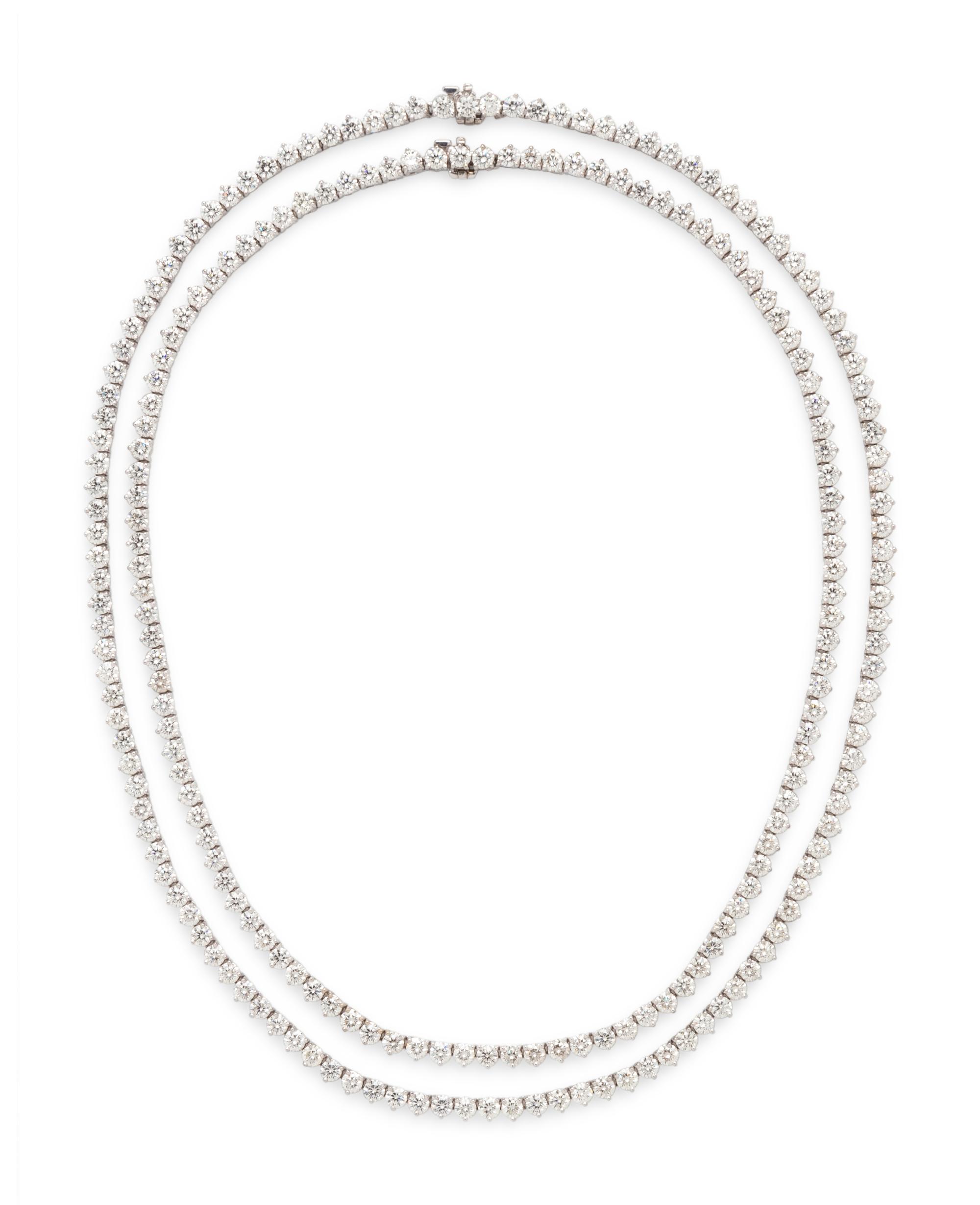 WHITE GOLD AND DIAMOND CONVERTIBLE NECKLACE