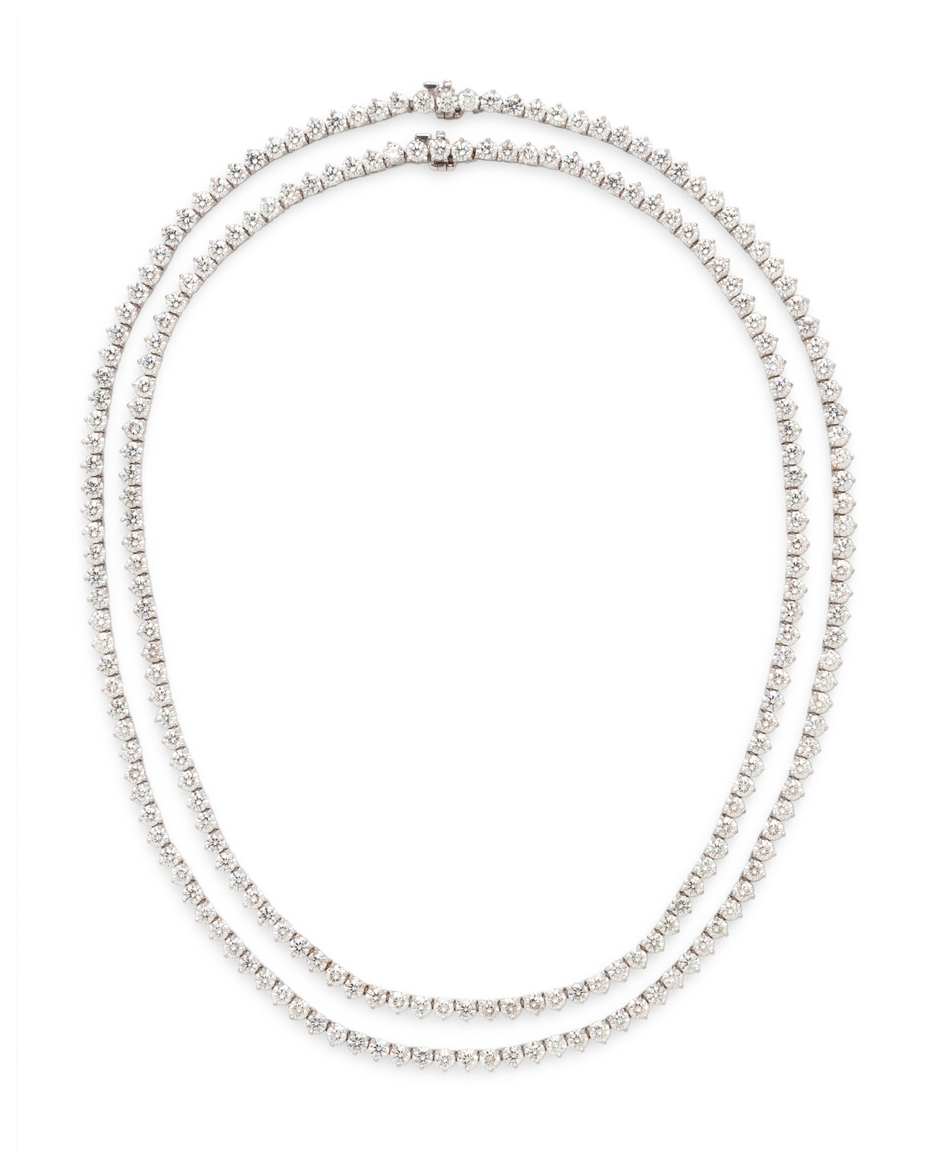 WHITE GOLD AND DIAMOND CONVERTIBLE NECKLACE