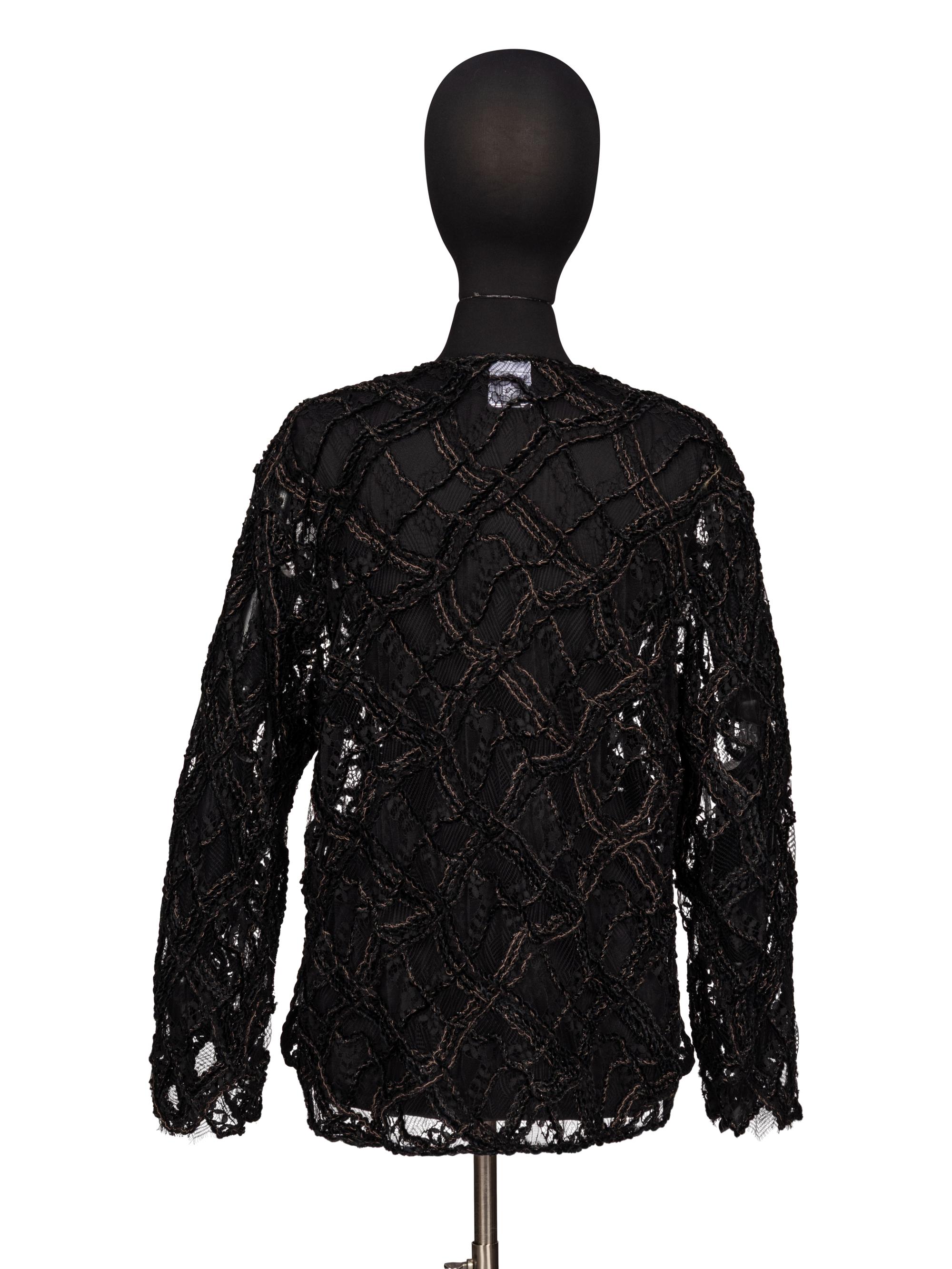 Chanel, Black Lace Cardigan Jacket
