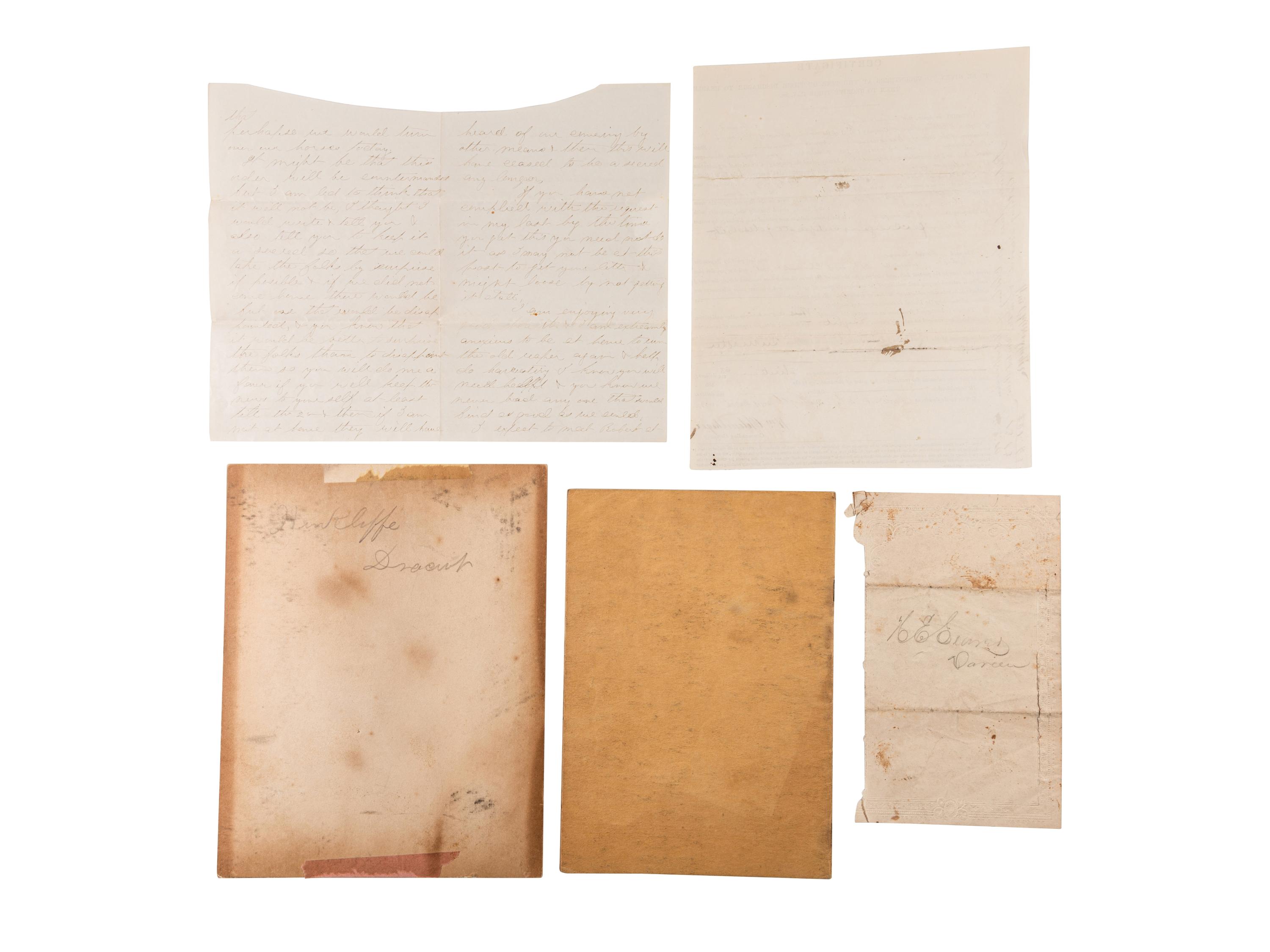 [LINCOLNIANA]. A group of 2 images, featuring CDV of Head Guard at Oak Ridge Cemetery. Jackson, Michigan: N.E. Allen, May 1865.