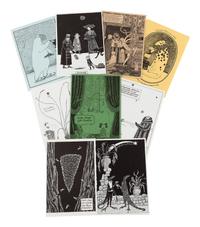 GOREY, Edward (1925-2000). Albondocani Press Christmas Cards. A group of 10 cards (plus duplicates of 3 cards). New York: Albondocani Press, 1975-1990. Comprising: