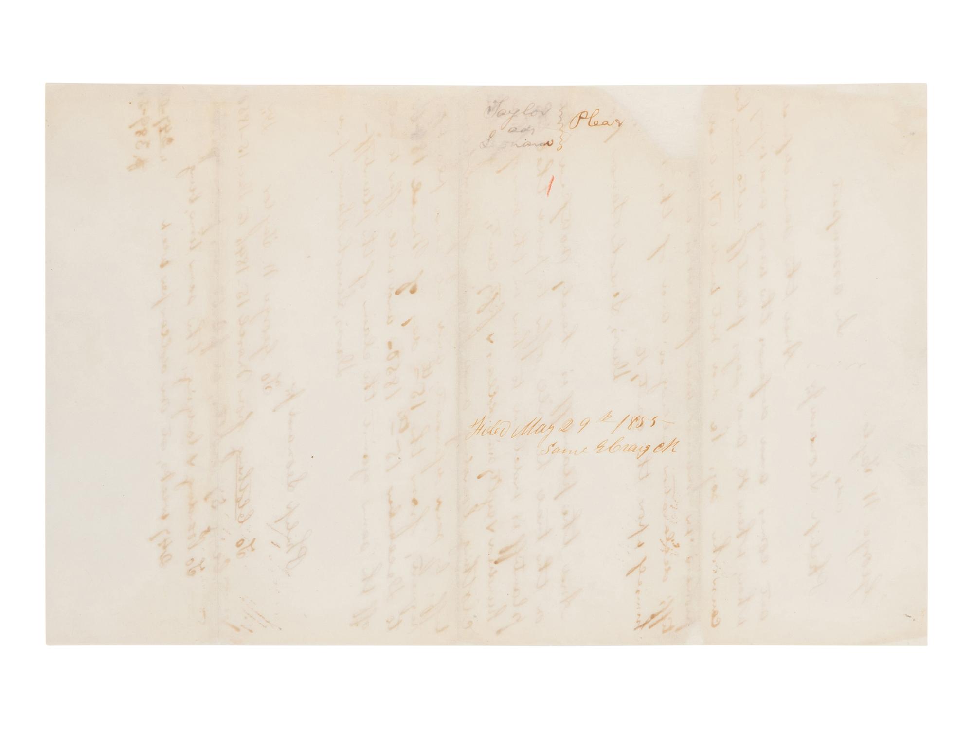 LINCOLN, Abraham (1809-1865). Autograph legal document signed ("Davis, Lincoln, Lamon"), [Springfield], [filed] 29 May 1855.